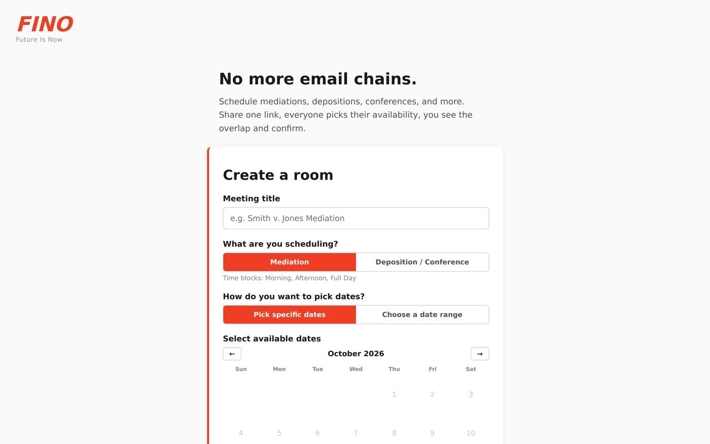 The FINO Scheduler website